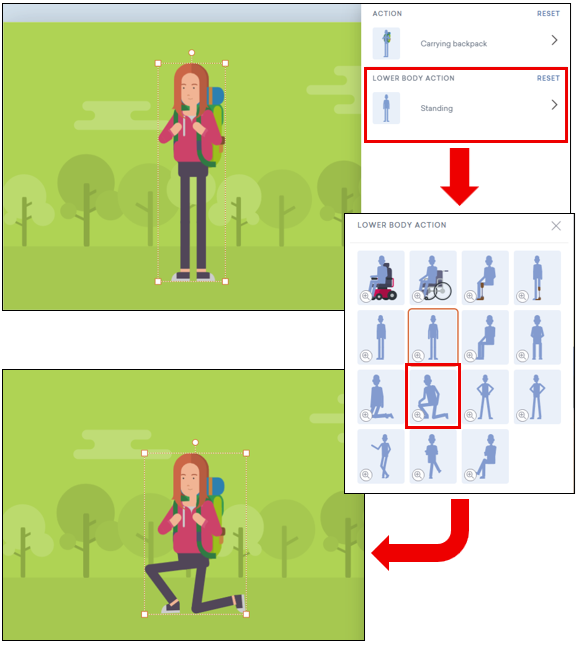 Lower Body Actions