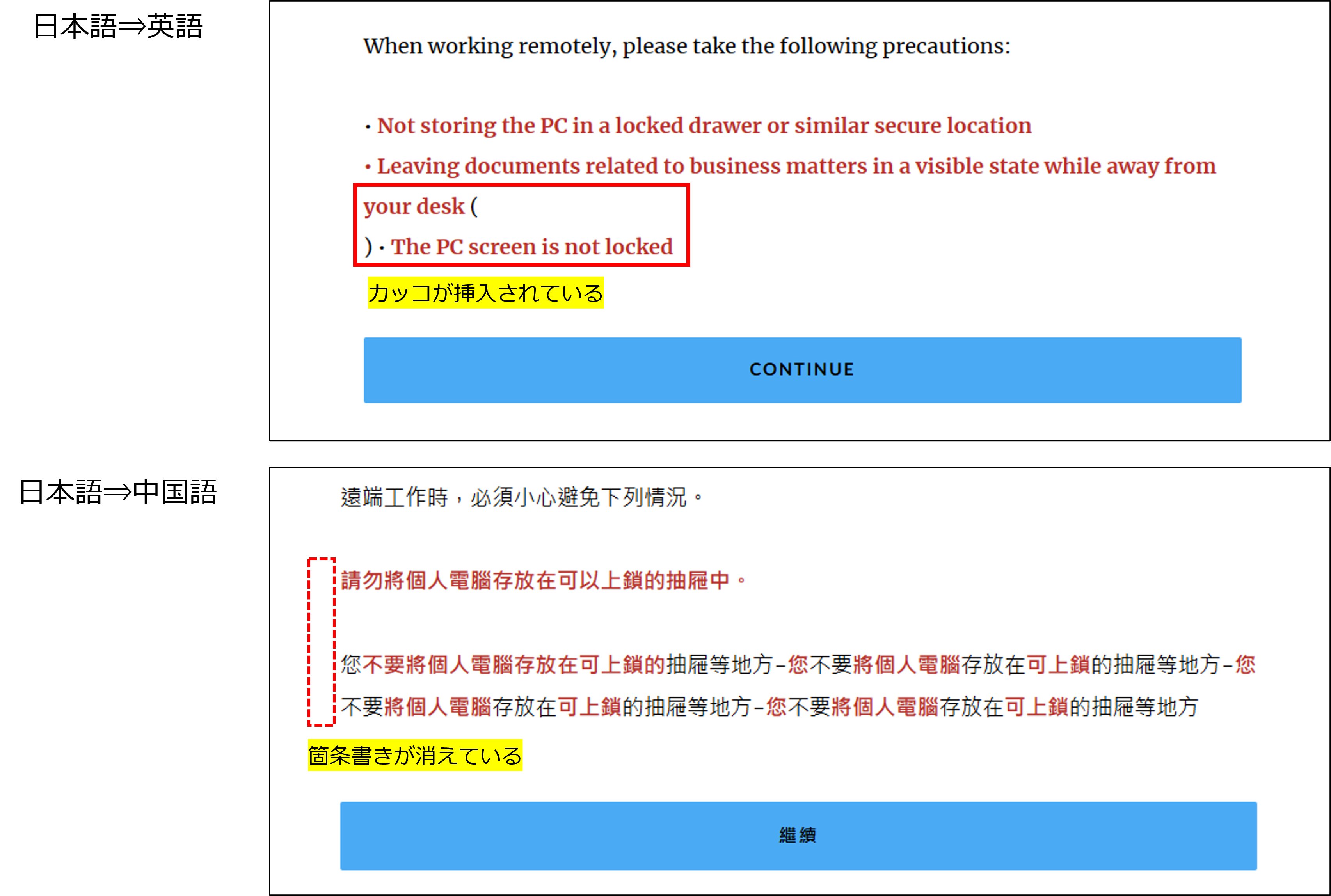 Example of Bulleted List Breakdown