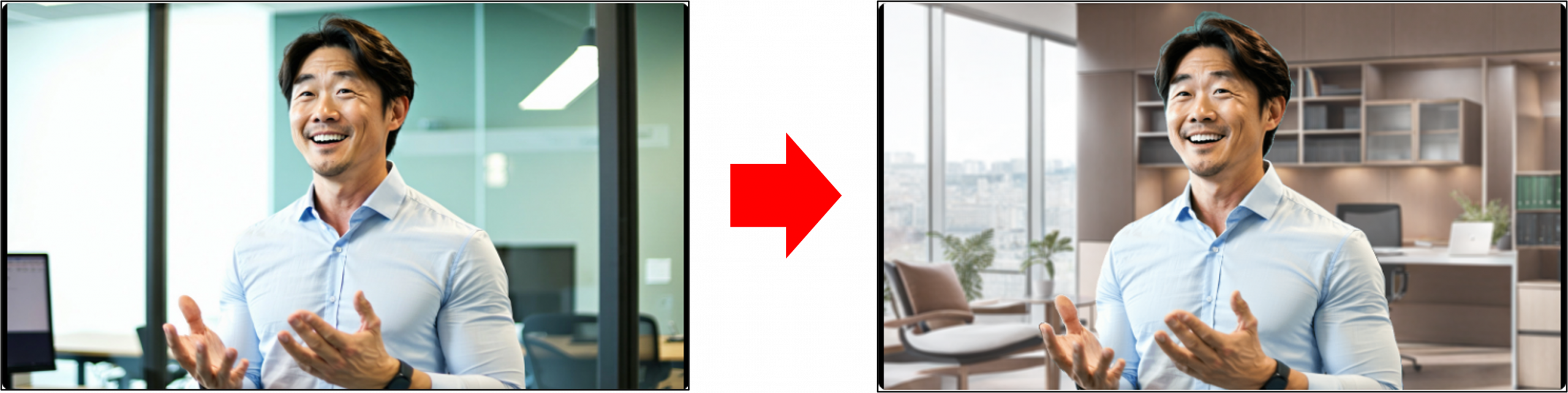 AIアバターの背景設定イメージ